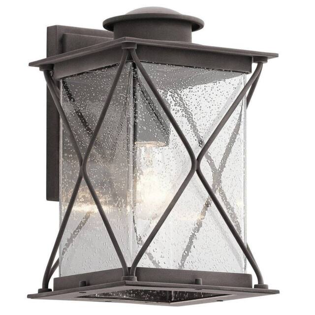 Netlighting Argyle 1 Light Medium Outdoor Wall Lantern Zinc IP44 E27 in Grey - image 1