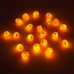 Dragodirect LED Pumpkin String Lights 10 Bulb Halloween Garland in Orange - thumbnail 2