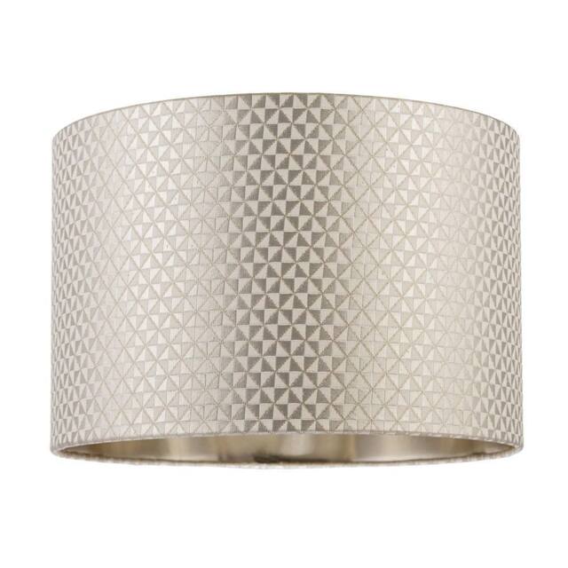 Happy Homewares Modern Light Shimmer Taupe Drum Shade with Inner Champagne Gold Lining - Size: 12 inches - image 1