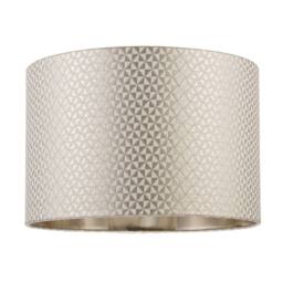Happy Homewares Modern Light Shimmer Taupe Drum Shade with Inner Champagne Gold Lining - Size: 12 inches