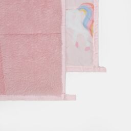 OHS Weighted Blanket Kids Unicorn Sleep Therapy Sensory Anxiety Teddy Fleece Throw in Light Pink - thumbnail 6