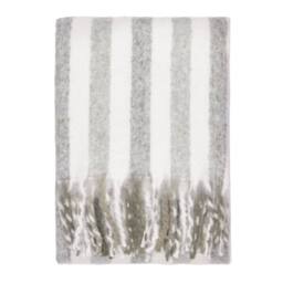 Wylder Beechwood 100% Cotton Woven Stripe Throw in Grey - Size: 140 cm x 180 cm - thumbnail 3