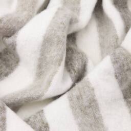 Wylder Beechwood 100% Cotton Woven Stripe Throw in Grey - Size: 140 cm x 180 cm - thumbnail 4