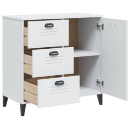 Berkfield Home Sideboard VIKEN White 80x40x80 cm Engineered Wood - Size: 80 x 40 x 80 cm - thumbnail 5
