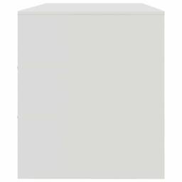 Berkfield Home TV Cabinet White 99x39x44 cm Steel - Size: 99 x 39 x 44 cm - thumbnail 8