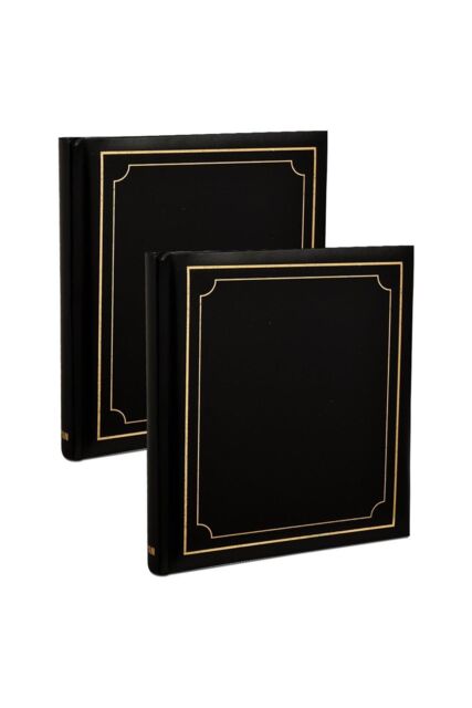 "Arpan Photo Album 5x7"" Slip in Memo Book bound for 120 Photos (Pack of 2) in Black" - image 1