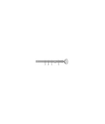 New Edge Blinds 25-28mm Jewel End Metal Curtain Pole Set - Chrome in Metallic Silver - Size: 120 cm - 210 cm - thumbnail 1