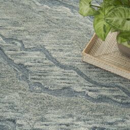 The Rug Shop UK Blue Handmade Wool Modern Abstract Cotton Backing Area Rug - Size: 240 cm x 300 cm - thumbnail 8