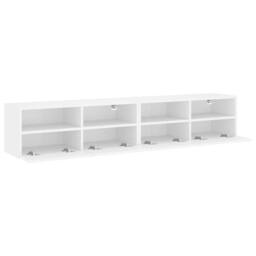 Berkfield Home TV Wall Cabinets 2 pcs White 80x30x30 cm Engineered Wood - Size: 80 x 30 x 30 cm - thumbnail 7