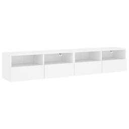 Berkfield Home TV Wall Cabinets 2 pcs White 80x30x30 cm Engineered Wood - Size: 80 x 30 x 30 cm - thumbnail 1