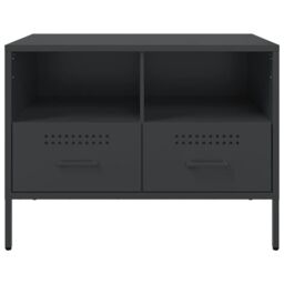 Berkfield Home TV Cabinet Black 68x39x50.5 cm Steel - thumbnail 6