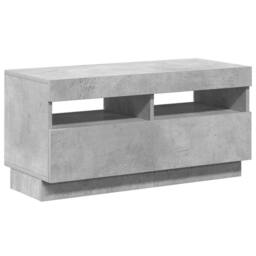 Berkfield Home TV Cabinet with LED Lights Concrete Grey 80x35x40 cm - Size: 80 x 35 x 40 cm - thumbnail 7