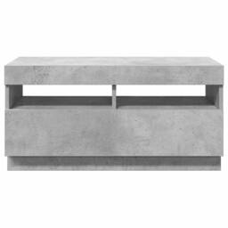 Berkfield Home TV Cabinet with LED Lights Concrete Grey 80x35x40 cm - Size: 80 x 35 x 40 cm - thumbnail 9