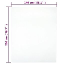 Berkfield Home Jersey Fitted Sheet White 140x200 cm Cotton - thumbnail 4