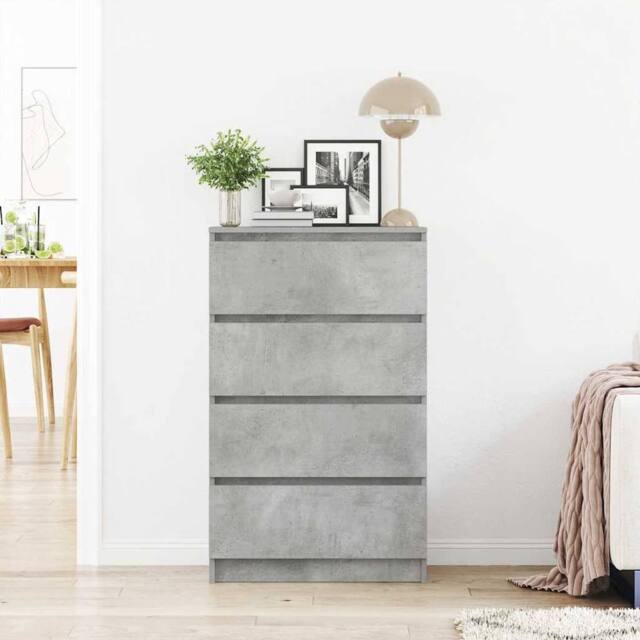 Berkfield Home Sideboard Concrete Grey 60x35x98.5 cm Engineered Wood - image 1