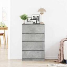 Berkfield Home Sideboard Concrete Grey 60x35x98.5 cm Engineered Wood - thumbnail 1
