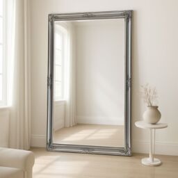 Agenzia 14 Extra Large Antique Silver Ornate Leaner Wall Mirror - Size: XL - thumbnail 1