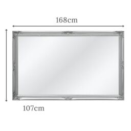 Agenzia 14 Extra Large Antique Silver Ornate Leaner Wall Mirror - Size: XL - thumbnail 7