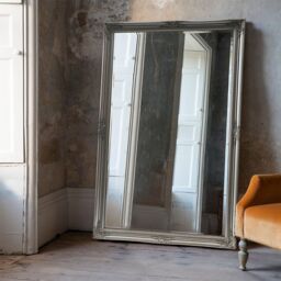 Agenzia 14 Extra Large Antique Silver Ornate Leaner Wall Mirror - Size: XL - thumbnail 9