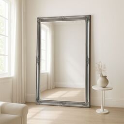 Agenzia 14 Extra Large Antique Silver Ornate Leaner Wall Mirror - Size: XL - thumbnail 8