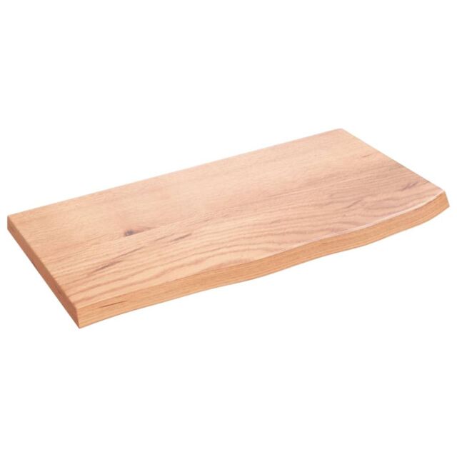Berkfield Home Wall Shelf Light Brown 60x30x2 cm Treated Solid Wood Oak - Size: 60 x 30 x 2 cm - image 1