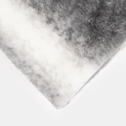 OHS Stripe Throw Over Blanket Faux Fur Soft Fleece in Light Grey - Size: 125 cm x 150 cm - thumbnail 4