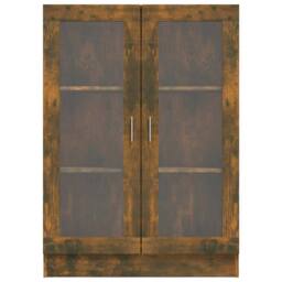 Berkfield Home Vitrine Cabinet Smoked Oak 82.5x30.5x115 cm Engineered Wood in Brown - thumbnail 6