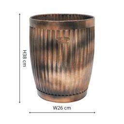 Ivyline Outdoor Hampton Copper Planters, Set of 2 - thumbnail 4