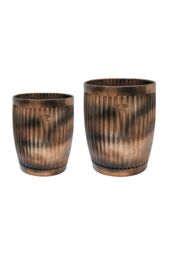 Ivyline Outdoor Hampton Copper Planters, Set of 2 - thumbnail 2