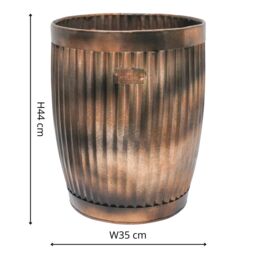 Ivyline Outdoor Hampton Copper Planters, Set of 2 - thumbnail 5