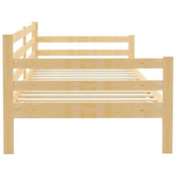Berkfield Home Day Bed Solid Pinewood 90x200 cm in Natural - thumbnail 7