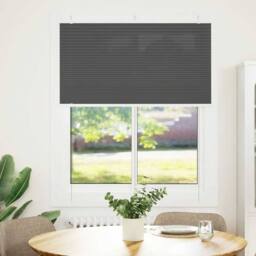 Berkfield Home Pleated Blind Black 105x100 cm Fabric Width 104.4 cm Polyester