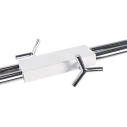 Wyld and Coco Two Light White Fabric Pendant Chrome Interior and Adjustable Metal - thumbnail 6