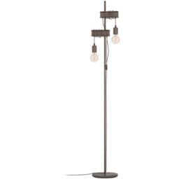 Loops Stylish Design Antique Brown & Black Floor Lamp for Indoor Use - thumbnail 1