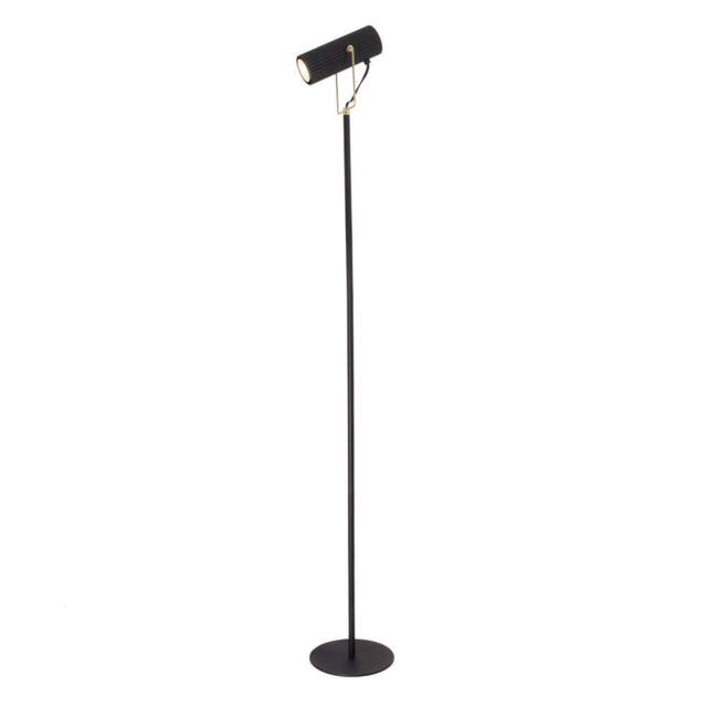 Happy Homewares Modern Spot Floor Lamp in Matte Black & Gold with Adjustable Head - image 1