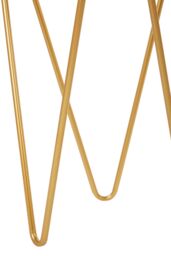 Orsina Set of 2 Gold Triangle Side Tables With Mirrored Tops, Gold Nesting Tables, Glass End Tables, Bedside Tables - thumbnail 5