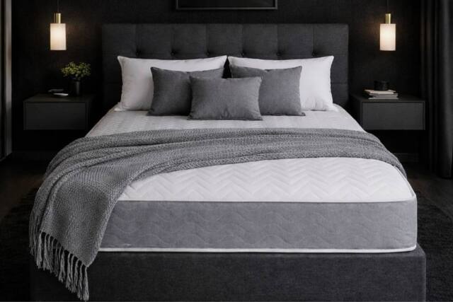 Nexus Mattresses Ltd Supportive Memory Foam Open Coil Sprung Mattress - 10 INCH in White - Size: King - image 1