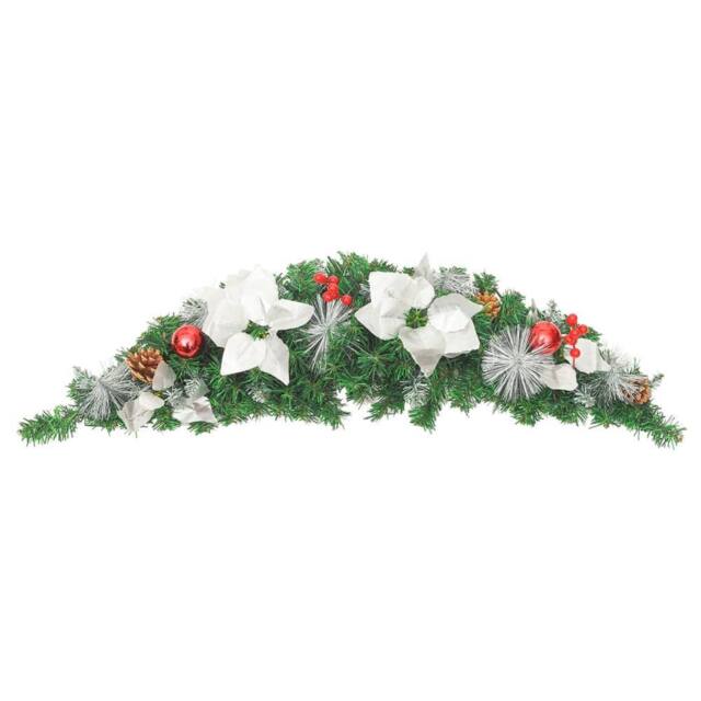 Berkfield Home Beautiful Christmas Arch with LED Lights Green 90 cm PVC - image 1