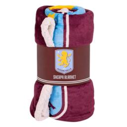 Aston Villa FC Sherpa Fleece Blanket in Burgundy - thumbnail 3