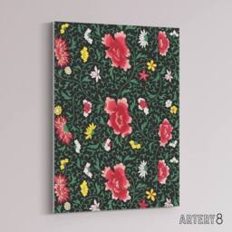 "Artery8 Owen Jones Elegant Chinese Flower Pattern Canvas Wall Art Print - Size: W12"" x H16""" - thumbnail 2
