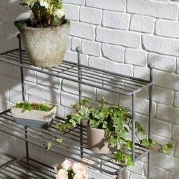 Rowlinsons Lily Plant Stand - Steel - L36 x W77 x H72 cm - Powder-Coated in Grey - thumbnail 3