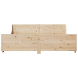 Berkfield Home Bed Frame without Mattress 180x200 cm Super King Solid Wood Pine in Brown - thumbnail 4