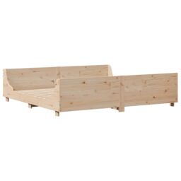 Berkfield Home Bed Frame without Mattress 180x200 cm Super King Solid Wood Pine in Brown - thumbnail 3