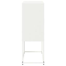 Berkfield Home Highboard White 68.5x38.5x107 cm Steel - thumbnail 7