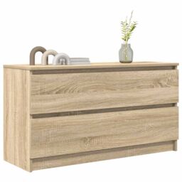 Berkfield Home TV Cabinet Sonoma Oak 100x35x54 cm Engineered Wood in Brown - Size: 100 x 35 x 54 cm - thumbnail 4