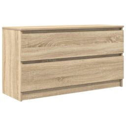 Berkfield Home TV Cabinet Sonoma Oak 100x35x54 cm Engineered Wood in Brown - Size: 100 x 35 x 54 cm - thumbnail 2