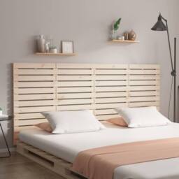 Berkfield Home Wall Headboard 206x3x91.5 cm Solid Wood Pine in Light Tan - thumbnail 2