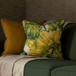 Voyage Maison Easton Floral Piped Cushion in Natural - Size: 50 cm x 50 cm - thumbnail 2