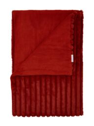 Catherine Lansfield 'Cosy Ribbed' Blanket Throw in Burnt Orange - Size: 130 cm x 170 cm - thumbnail 4