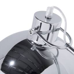 Wyld and Coco Silver Floor Lamp 155cm - Adjustable Dome Shade Industrial Steel - thumbnail 7